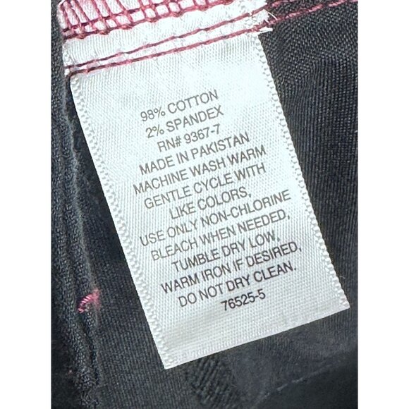 St John Bay Girlfriend Chino Mid Rise Pants Plum Casual Workwear 14P New Holiday - Picture 9 of 9